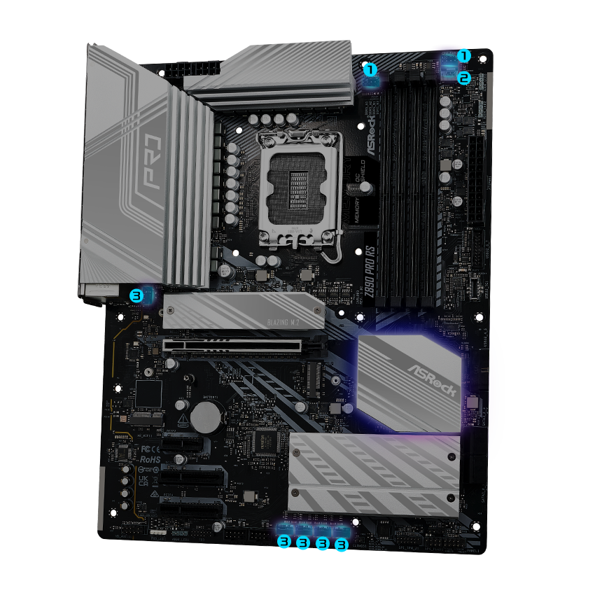 Carte Mère ASRock Z890 Pro RS LGA 1851 Intel Z890 main image 1